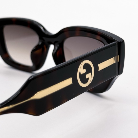 NEW GUCCI GG1558SK 002 SQUARE HAVANA BROWN WOMEN SUNGLASSES GUCCI - Picture 8 of 12